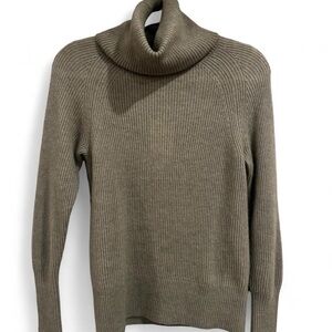 Quince Ribbed Turtleneck Sweater - sage green